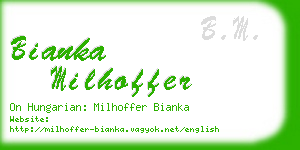 bianka milhoffer business card